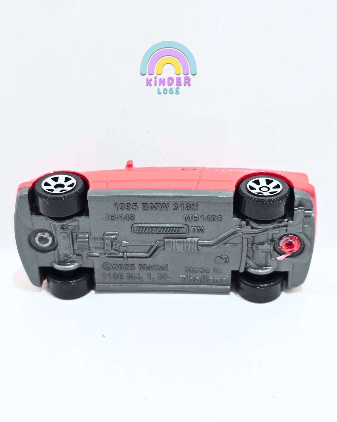Matchbox 1995 BMW 318 Ti - Red (Uncarded) - Kinder Logs