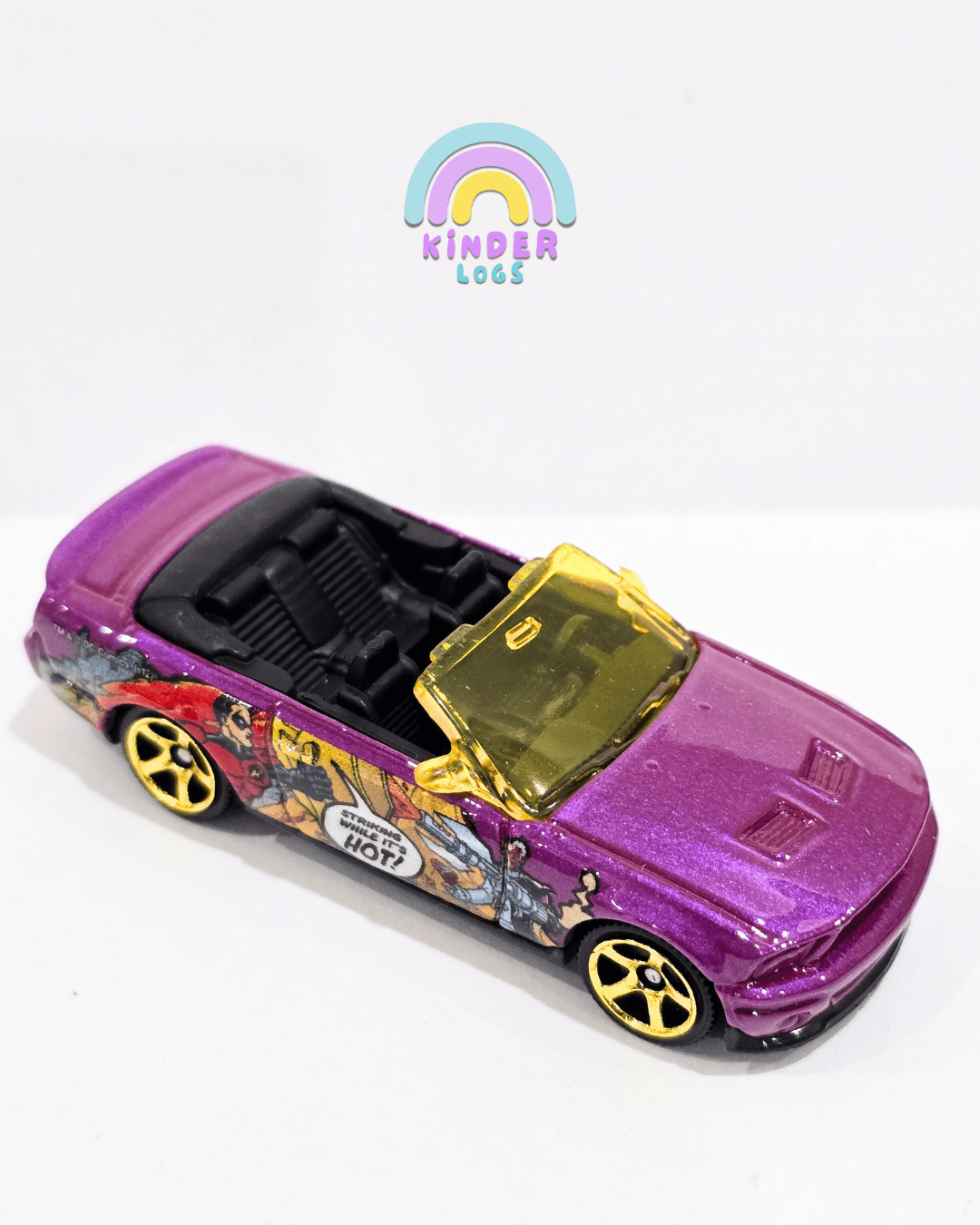 Matchbox 2007 Shelby GT500 Convertible - Purple (Uncarded) - Kinder Logs