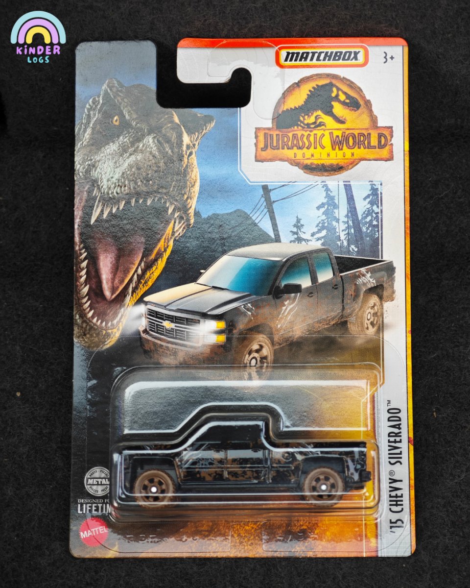 Matchbox 2015 Chevrolet Silverado - Jurassic World Edition - Kinder Logs