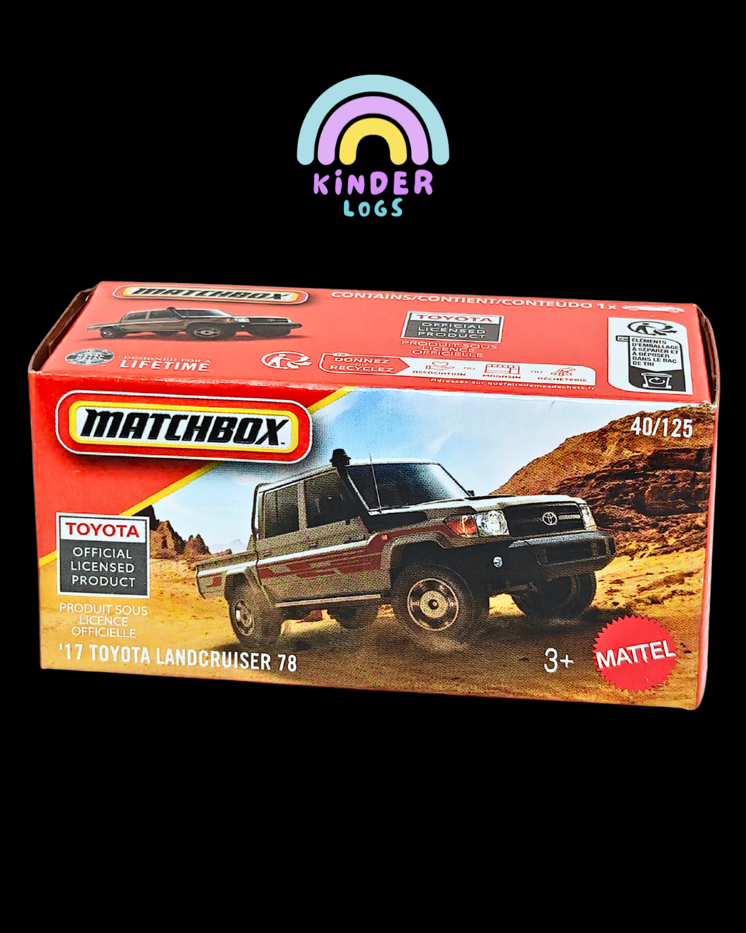 Matchbox 2017 Toyota Land Cruiser 78 (Sealed Box) - Kinder Logs