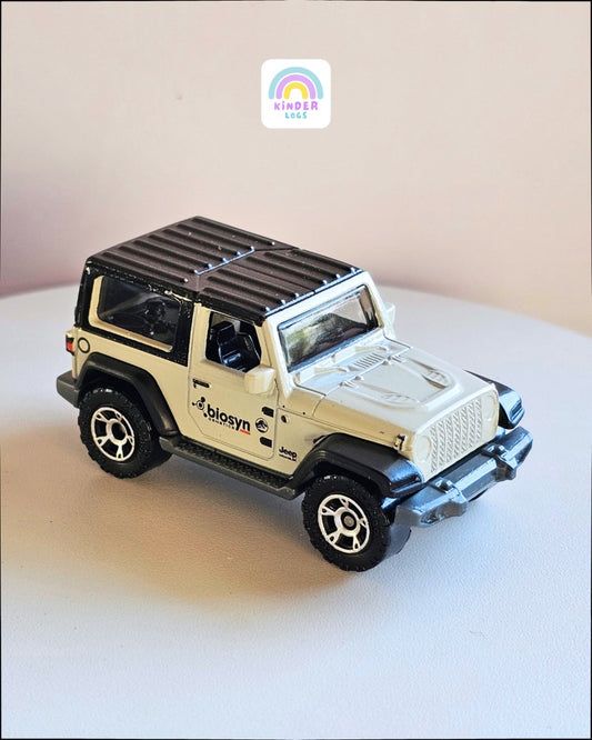 Matchbox 2018 Jeep Wrangler - Jurassic Park (Uncarded) - Kinder Logs