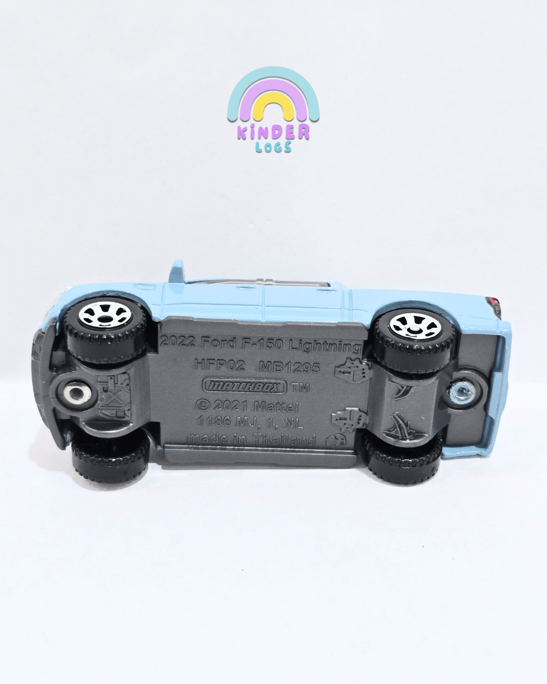 Matchbox 2022 Ford F - 150 Lightning - Light Blue (Uncarded) - Kinder Logs