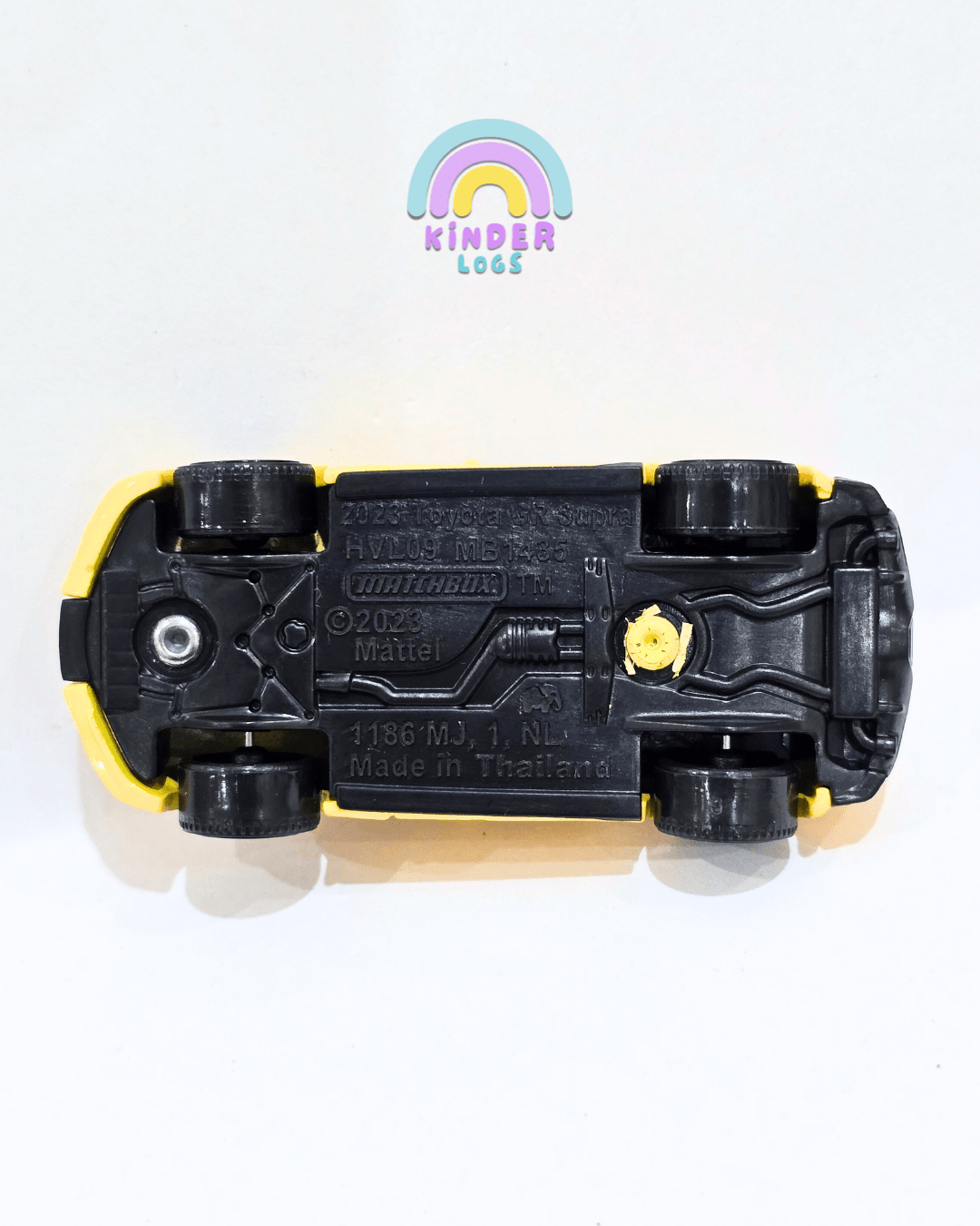 Matchbox 2023 Toyota Supra - Yellow (Uncarded) - Kinder Logs