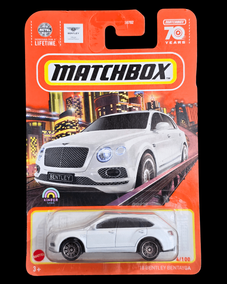 Matchbox Bentley Bentayga - White (Imported) - Kinder Logs