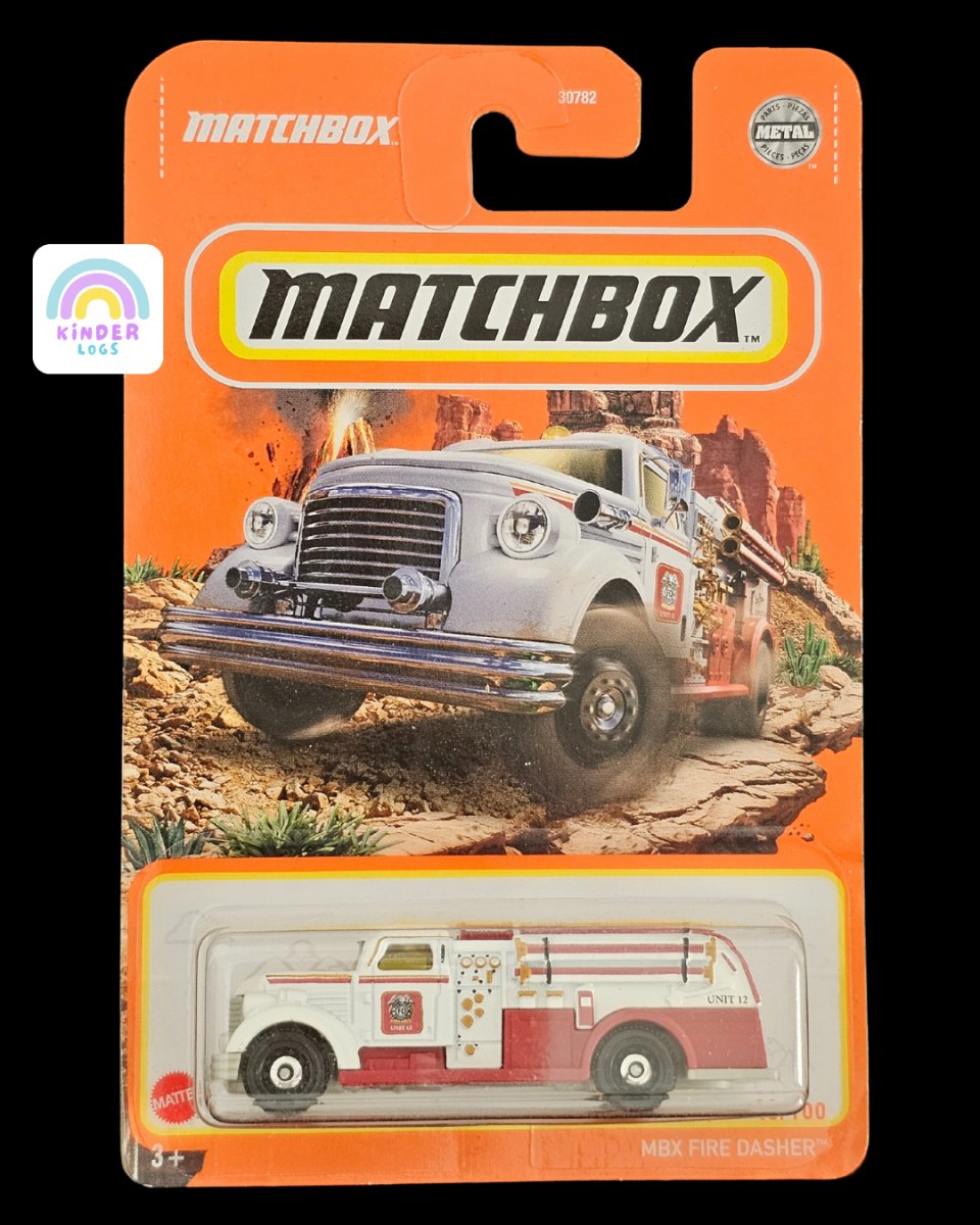 Matchbox Fire Truck - MBX Fire Dasher - Kinder Logs