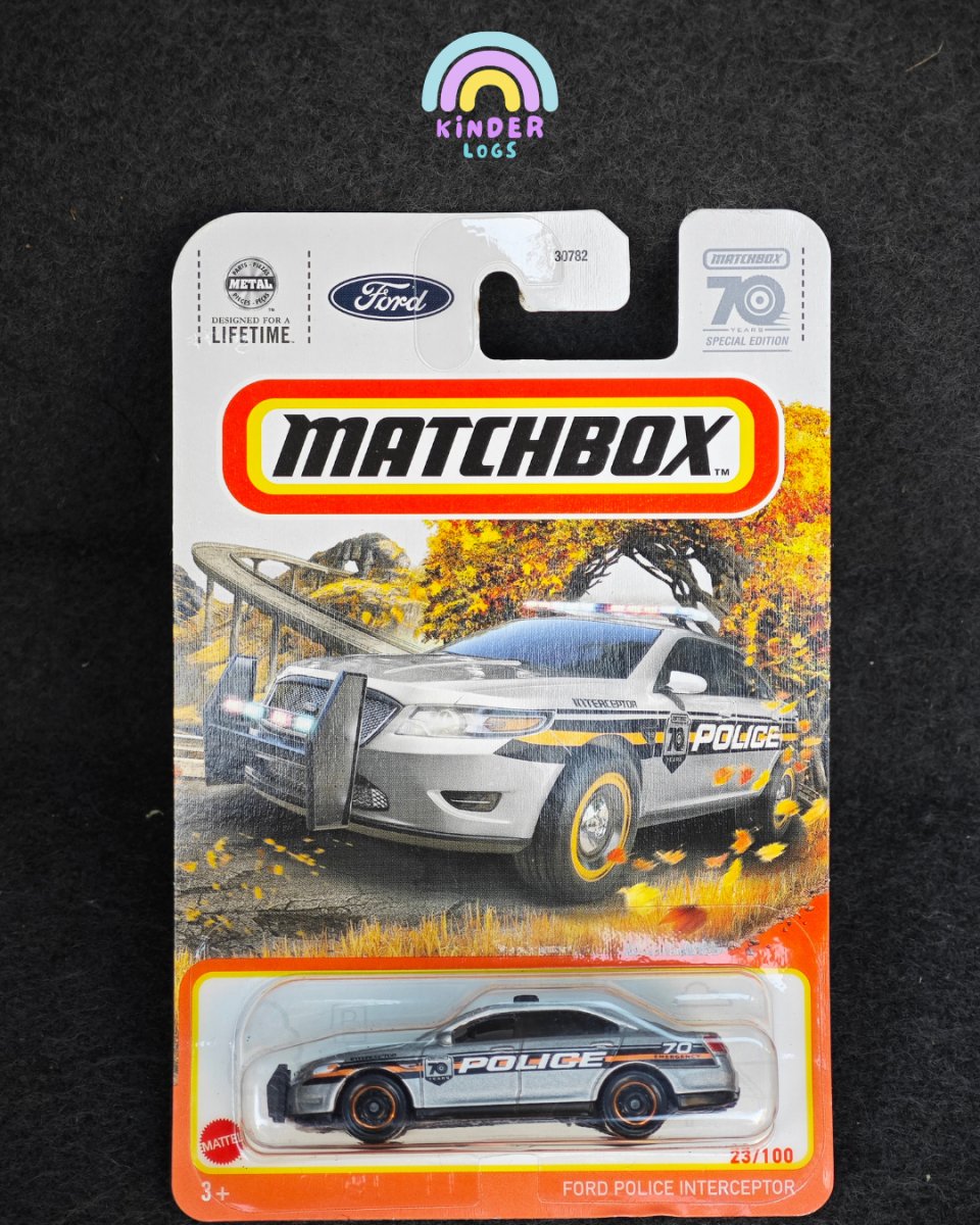 Matchbox Ford Police Interceptor Car - Kinder Logs