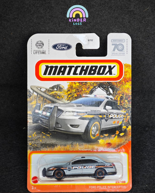 Matchbox Ford Police Interceptor Car - Kinder Logs