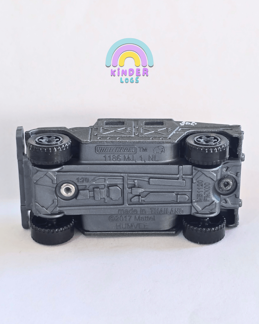 Matchbox Humvee - Jurassic World Rebirth - Grey (Uncarded - New) - Kinder Logs