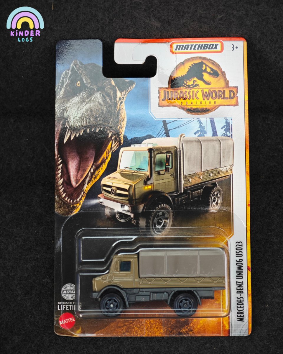Matchbox Mercedes - Benz UNIMOG U5023 - Jurassic World Edition - Kinder Logs
