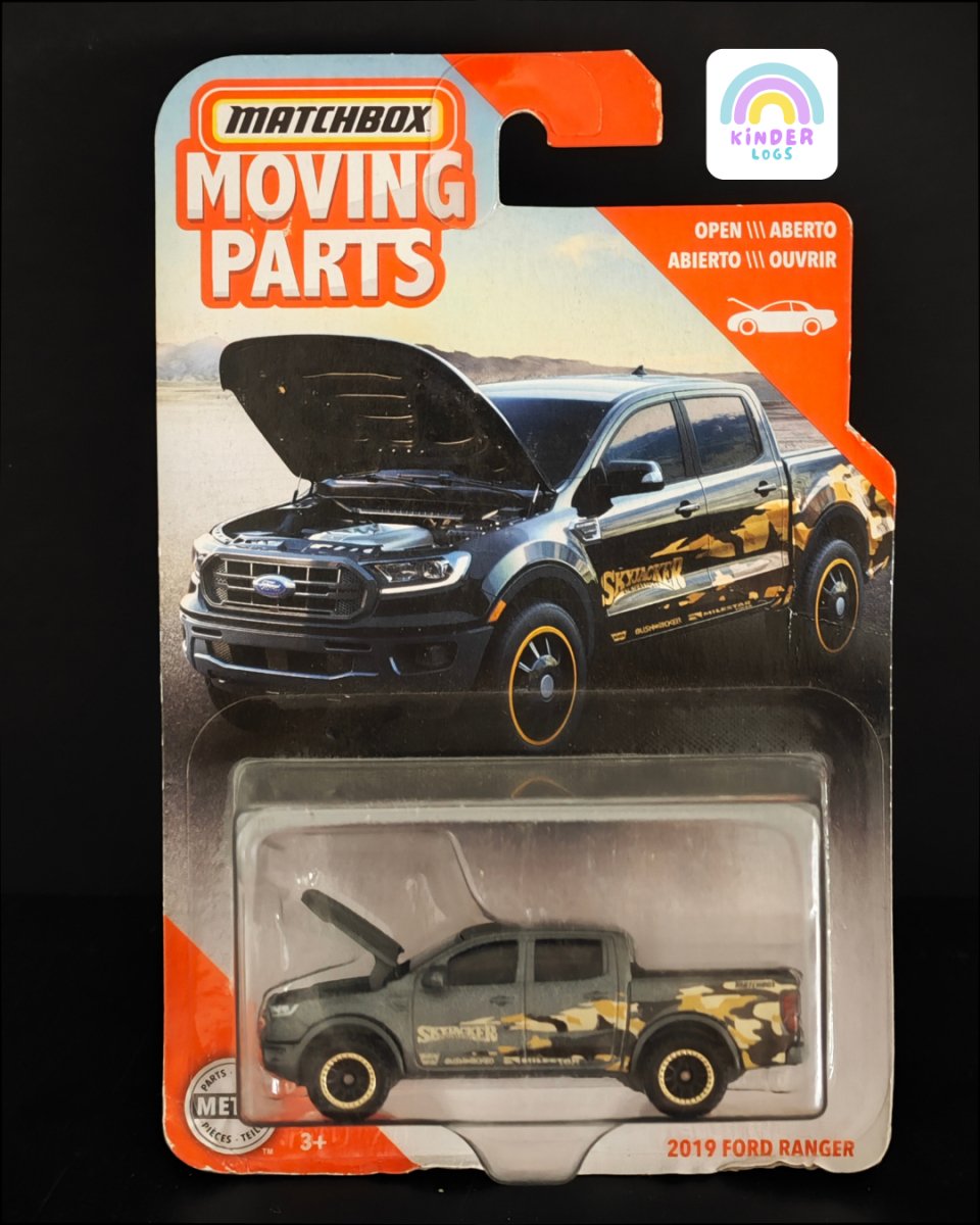Matchbox Moving Parts 2019 Ford Ranger Pickup Truck - Kinder Logs