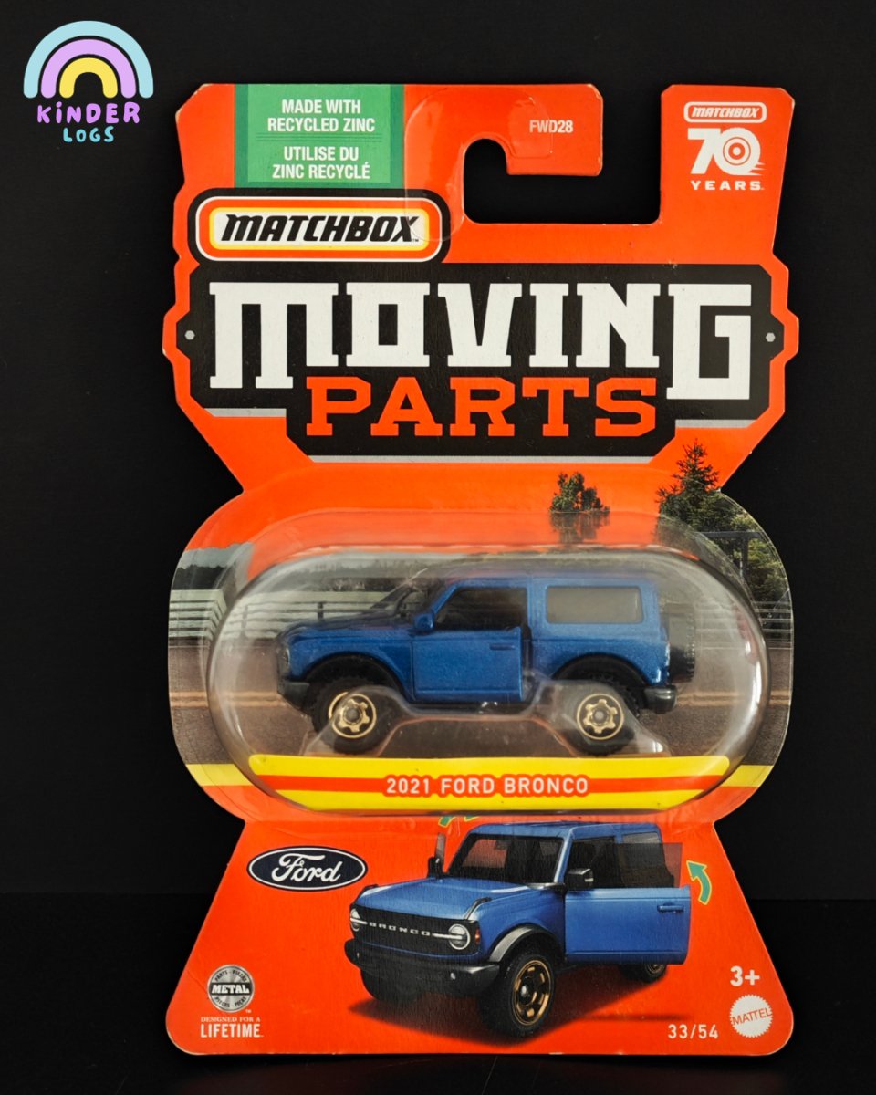Matchbox Moving Parts 2021 Ford Bronco SUV - Kinder Logs