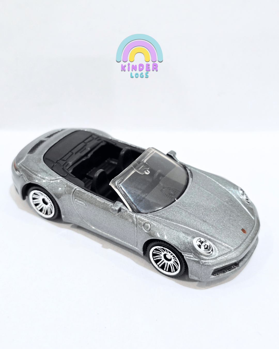 Matchbox Porsche 911 Carrera Cabriolet - Silver (Uncarded) - Kinder Logs