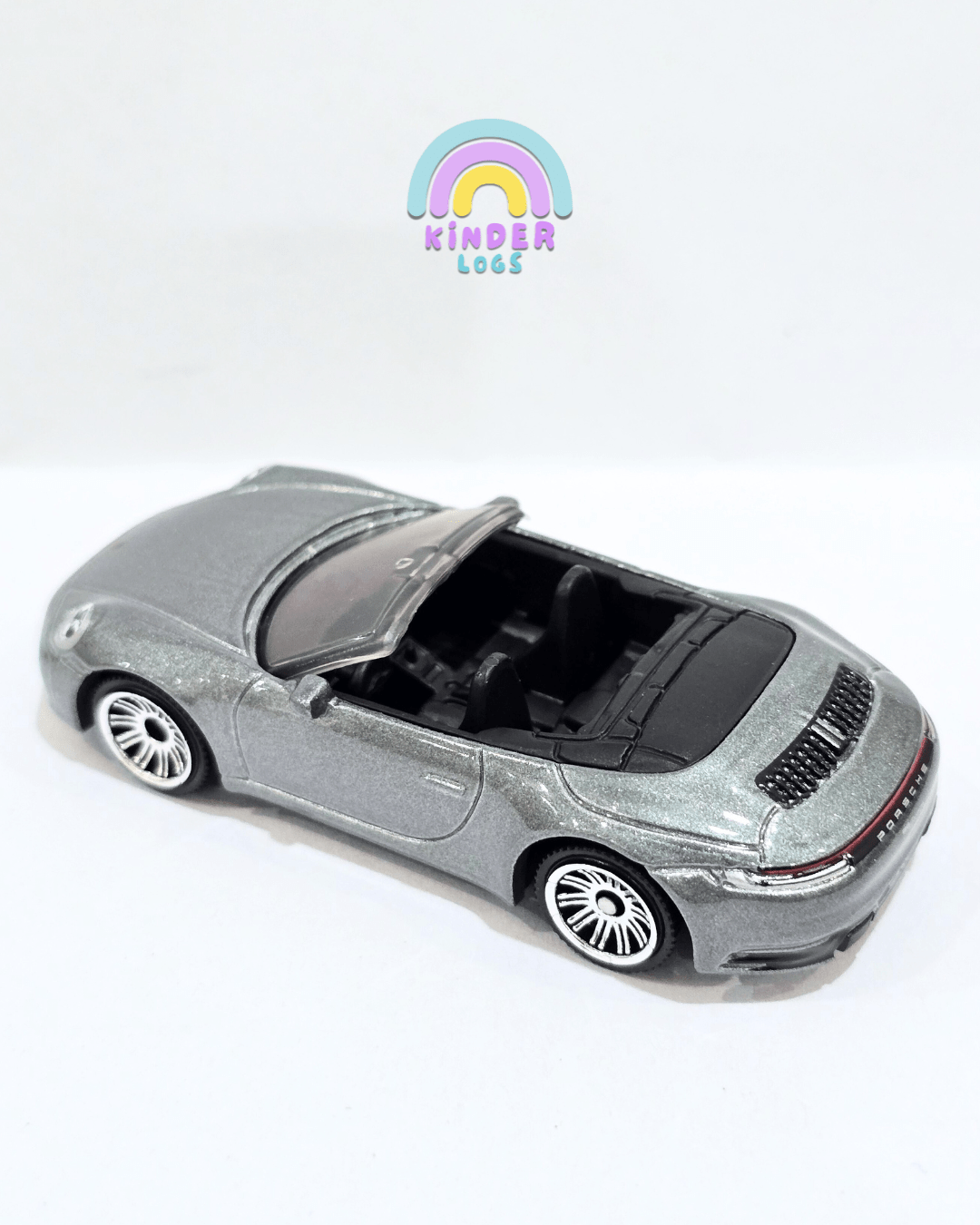 Matchbox Porsche 911 Carrera Cabriolet - Silver (Uncarded) - Kinder Logs