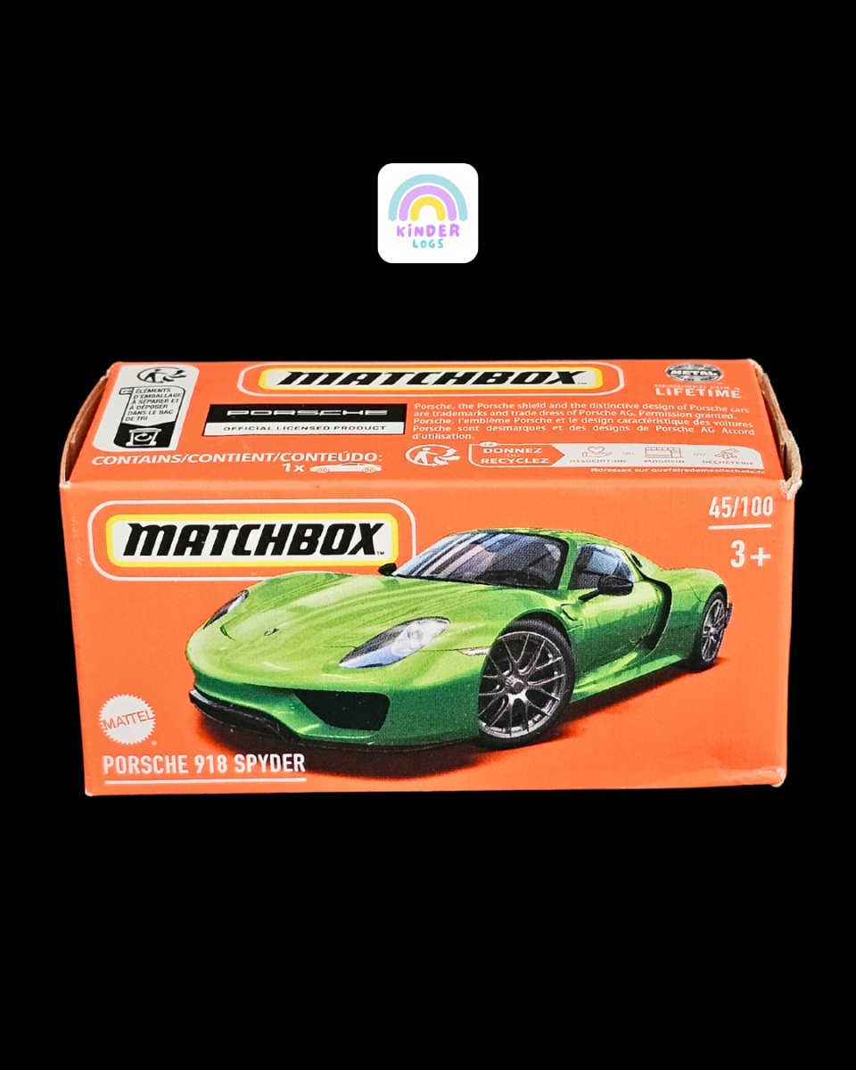 Matchbox Porsche 918 Spyder - Sealed Box - Kinder Logs