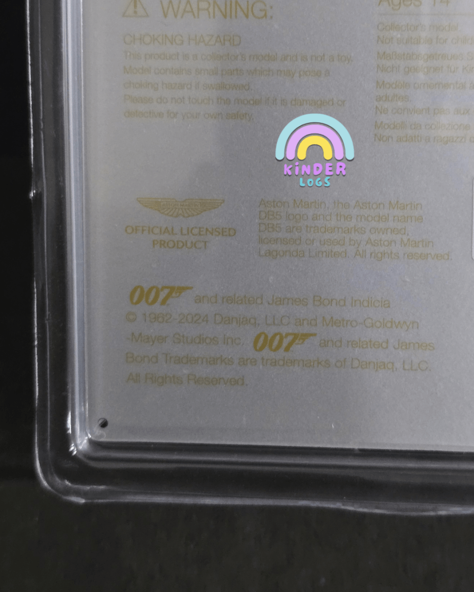 Mini GT Aston Martin DB5 - James Bond 007 Goldfinger - Kinder Logs