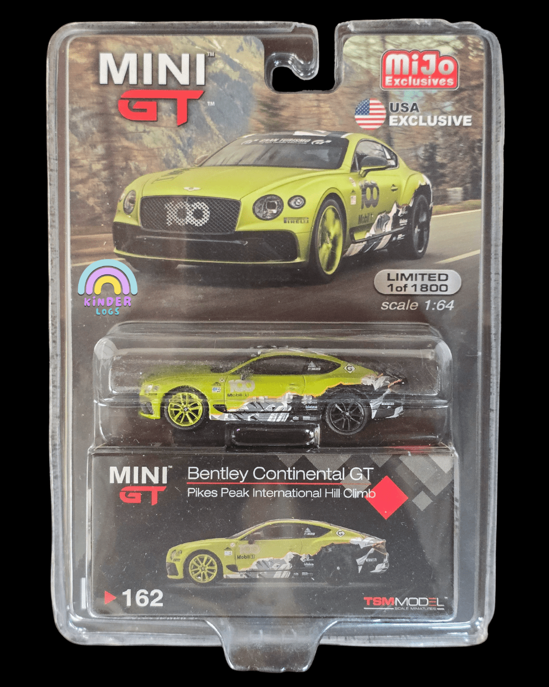 Mini GT Bentley Continental GT - Pikes Peak International Hill Climb (Blister Pack) - Kinder Logs