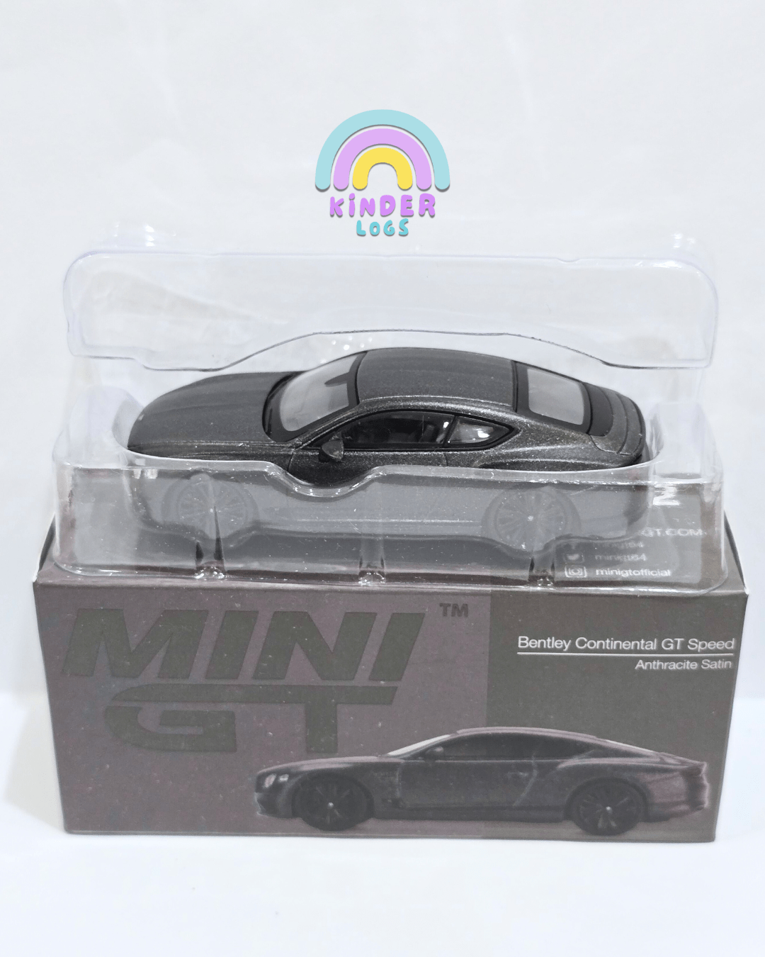 Mini GT Bentley Continental GT Speed - Anthracite Satin (Open Box) - Kinder Logs