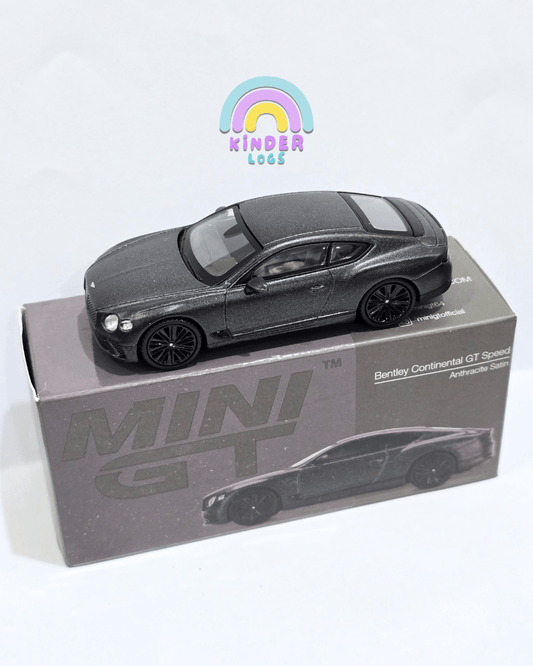 Mini GT Bentley Continental GT Speed - Anthracite Satin (Open Box) - Kinder Logs