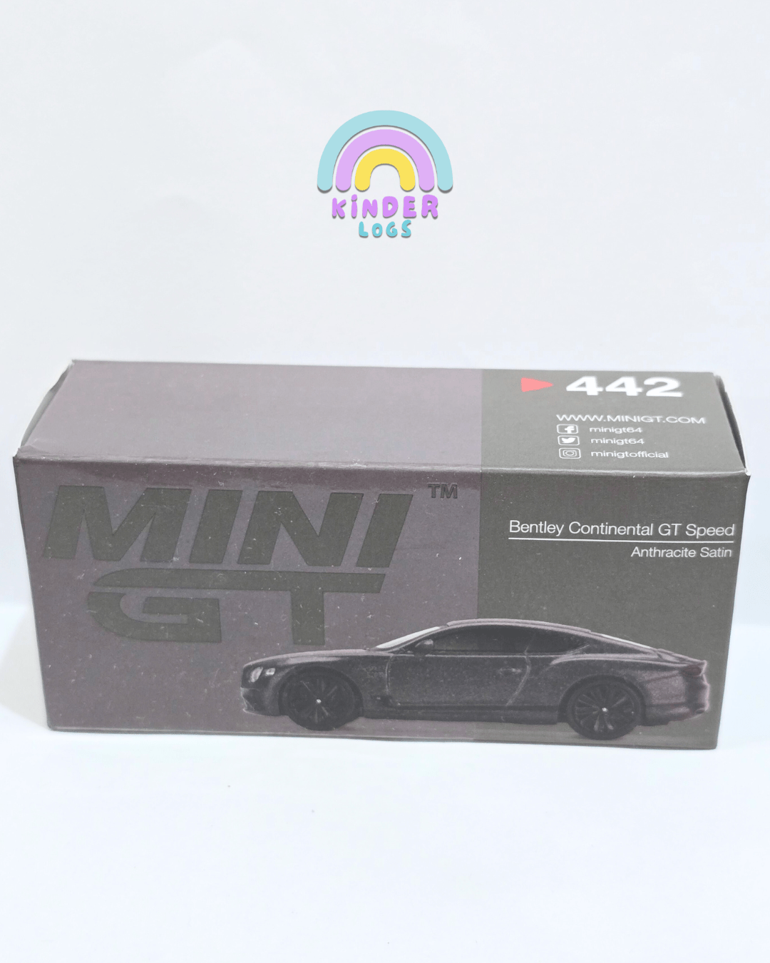Mini GT Bentley Continental GT Speed - Anthracite Satin (Open Box) - Kinder Logs