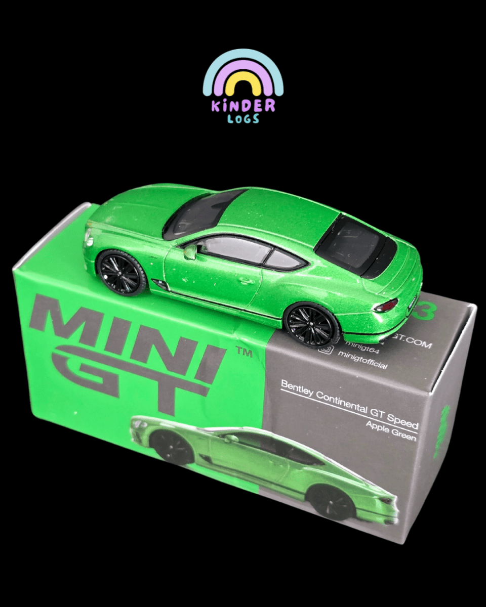 Mini GT Bentley Continental GT Speed - Apple Green (Open Box) - Kinder Logs