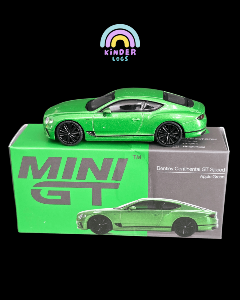 Mini GT Bentley Continental GT Speed - Apple Green (Open Box) - Kinder Logs