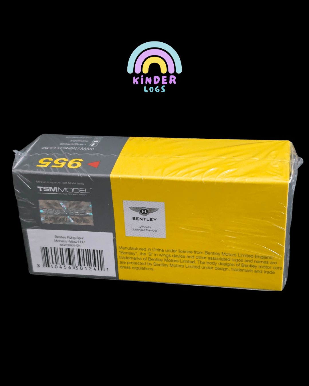 Mini GT Bentley Flying Spur - Monaco Yellow (Sealed Box) - Kinder Logs