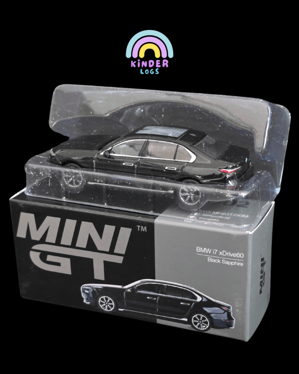 Mini GT BMW i7 xDrive60 - Black Sapphire (Open Box) - Kinder Logs