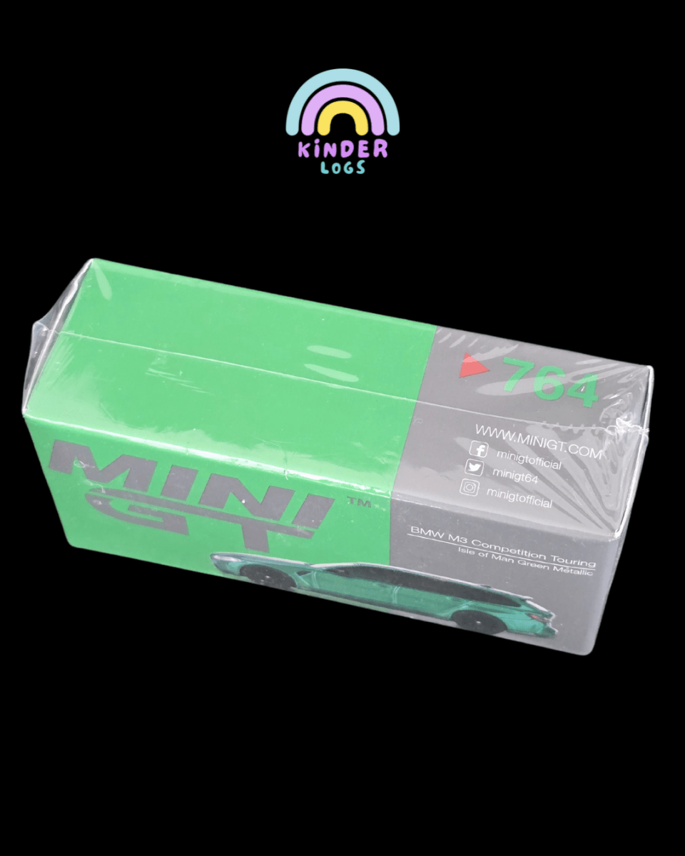 Mini GT BMW M3 Competition Touring - Isle of Man Green Metallic (Sealed Box) - Kinder Logs