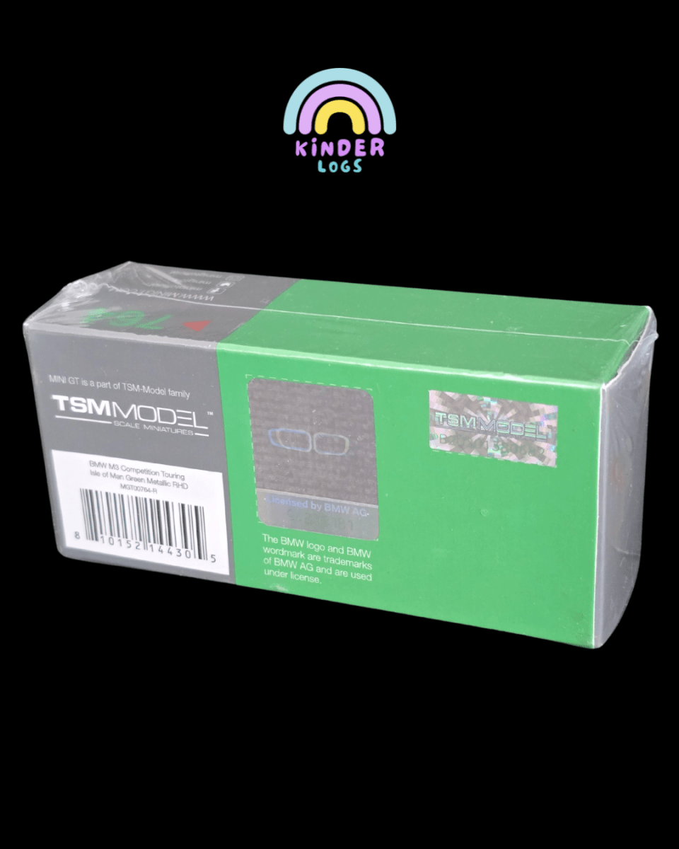 Mini GT BMW M3 Competition Touring - Isle of Man Green Metallic (Sealed Box) - Kinder Logs