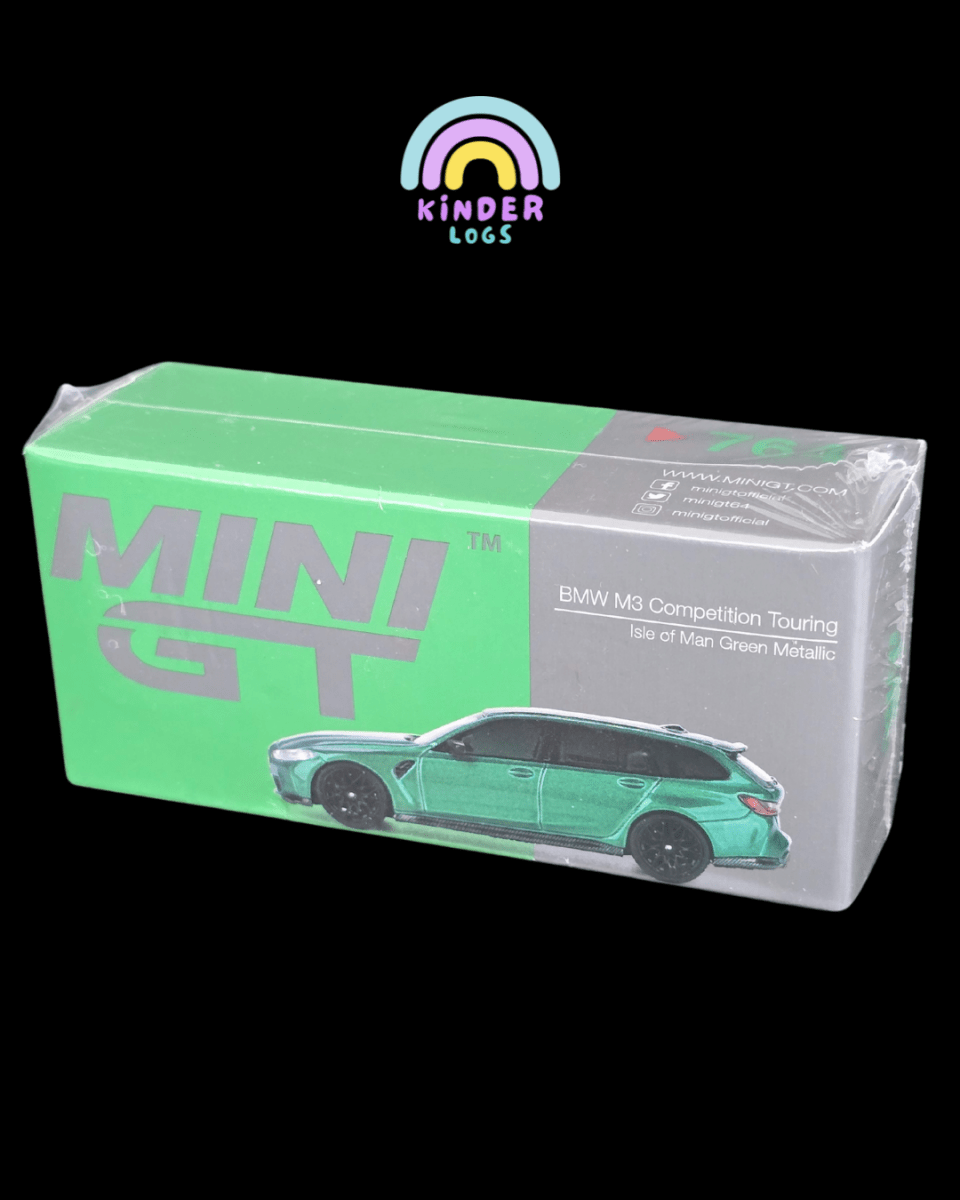 Mini GT BMW M3 Competition Touring - Isle of Man Green Metallic (Sealed Box) - Kinder Logs
