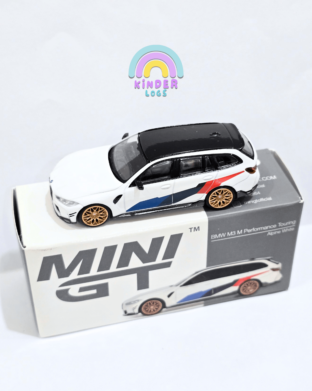 Mini GT BMW M3 M Performance Touring (Alpine White) - Open Box - Kinder Logs