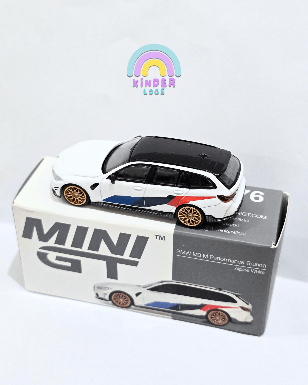Mini GT BMW M3 M Performance Touring (Alpine White) - Open Box - Kinder Logs