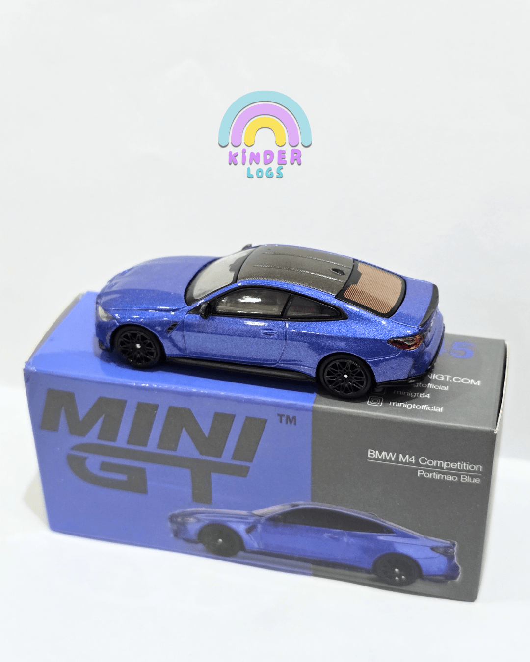Mini GT BMW M4 Competition - Portimao Blue (Open Box) - Kinder Logs