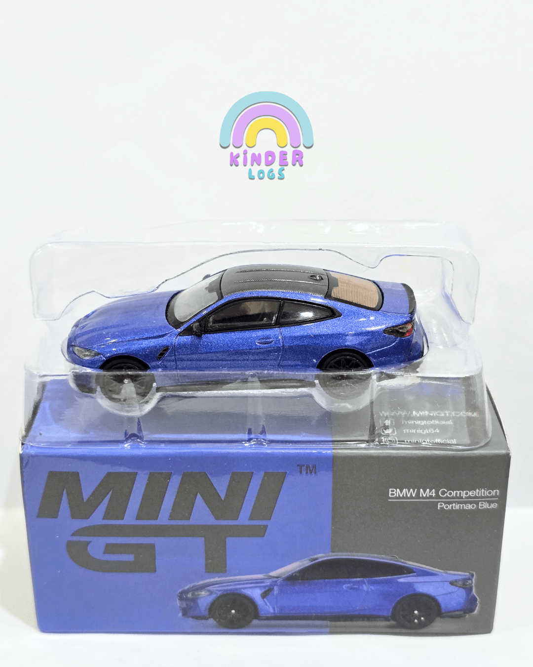 Mini GT BMW M4 Competition - Portimao Blue (Open Box) - Kinder Logs
