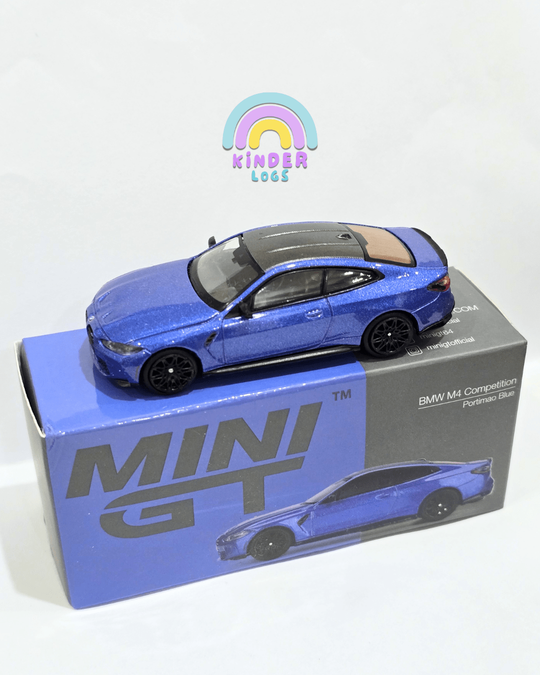 Mini GT BMW M4 Competition - Portimao Blue (Open Box) - Kinder Logs