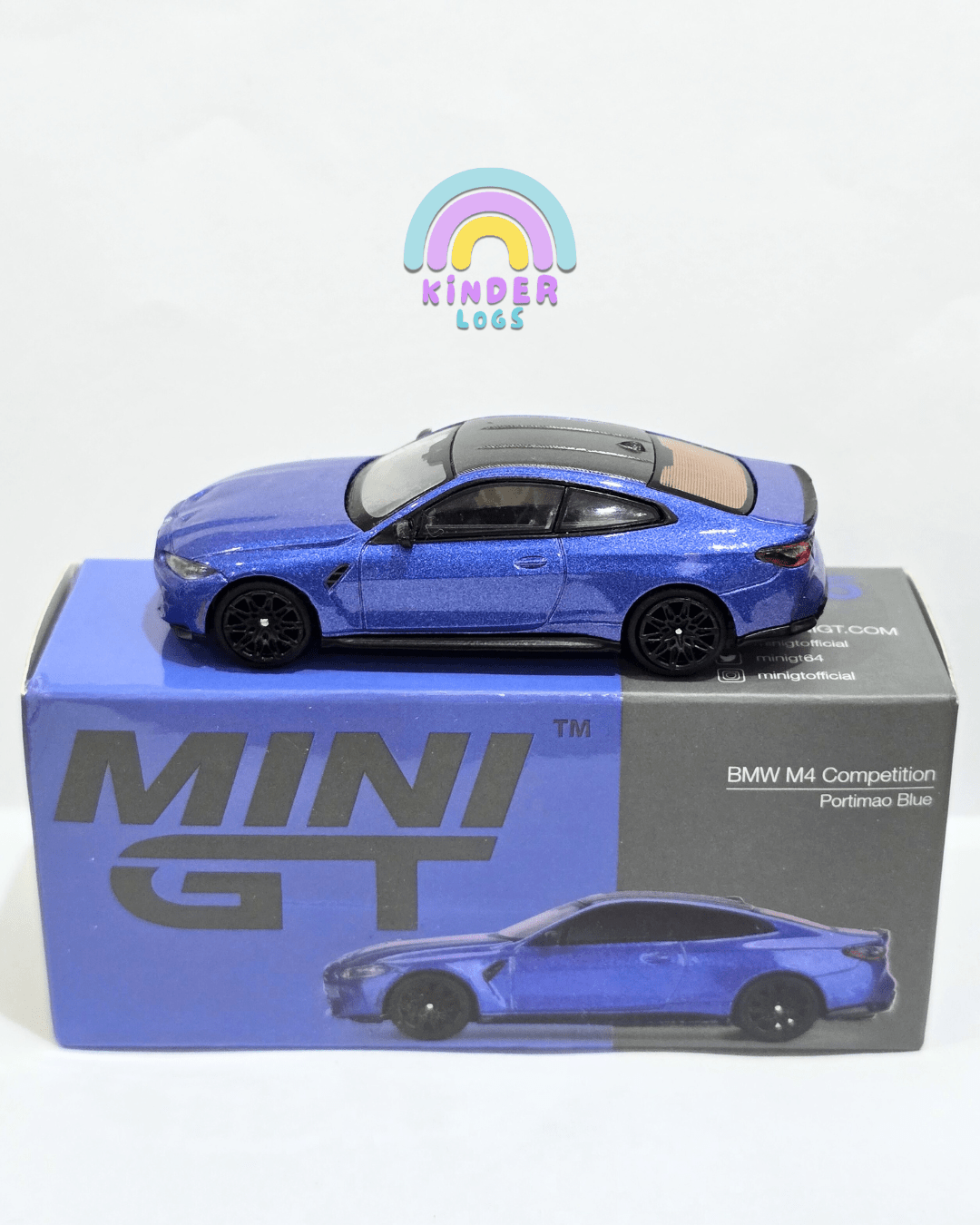 Mini GT BMW M4 Competition - Portimao Blue (Open Box) - Kinder Logs