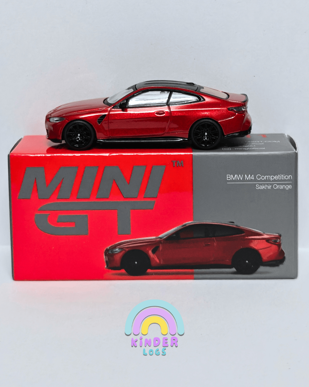 Mini GT BMW M4 Competition - Sakhir Orange (Open Box) - Kinder Logs