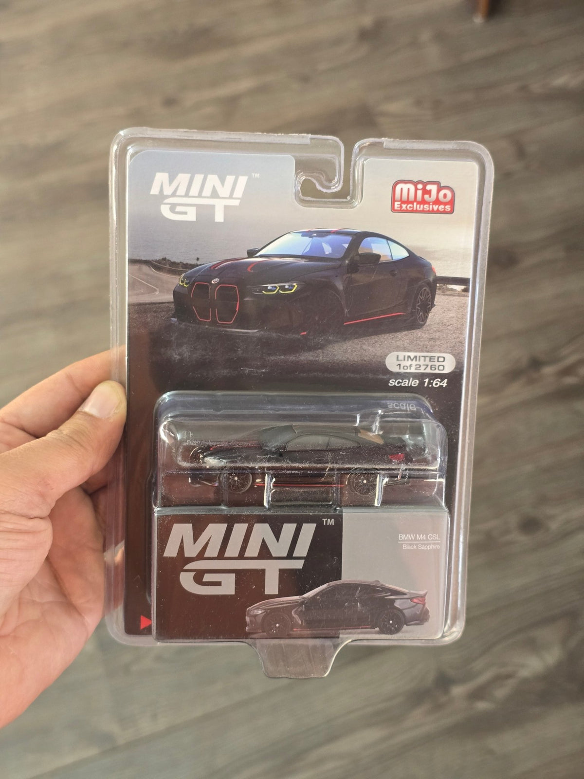 Mini GT BMW M4 CSL - Black Sapphire - Mijo Exclusives - Kinder Logs