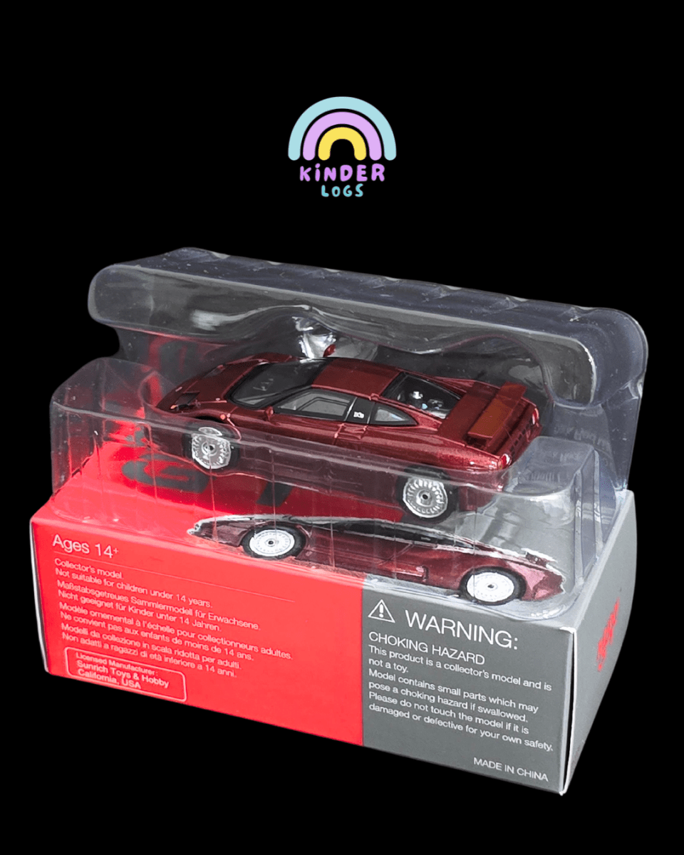 Mini GT Bugatti EB110 GT - Dark Red (Open Box) - Kinder Logs