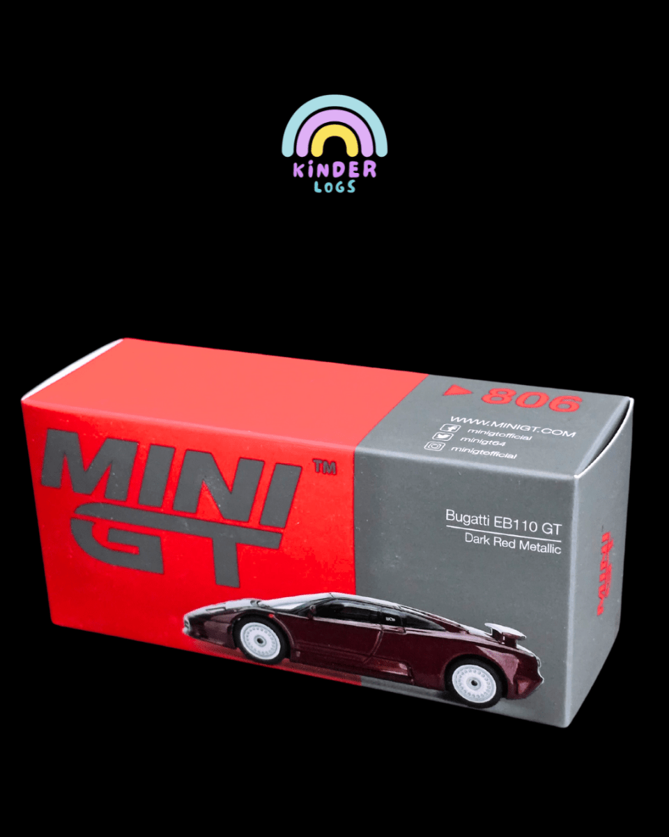 Mini GT Bugatti EB110 GT - Dark Red (Open Box) - Kinder Logs