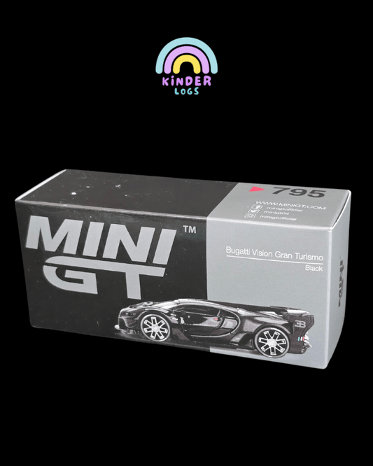 Mini GT Bugatti Vision Gran Turismo - Black (Open Box) - Kinder Logs