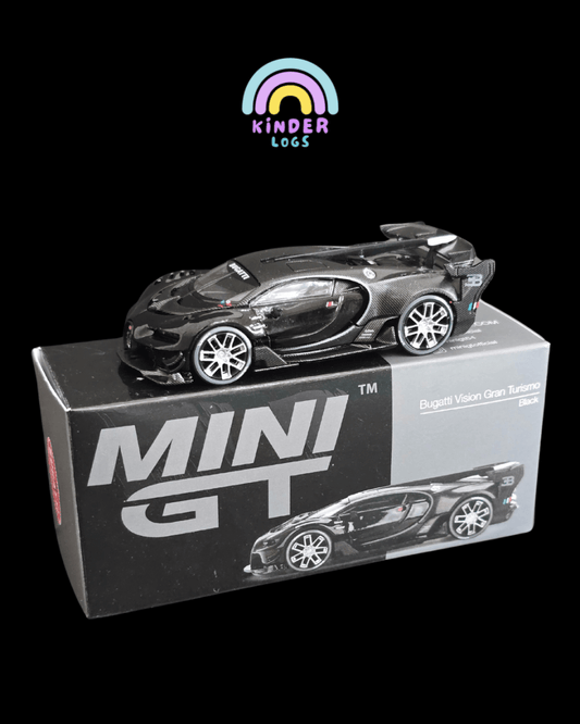 Mini GT Bugatti Vision Gran Turismo - Black (Open Box) - Kinder Logs