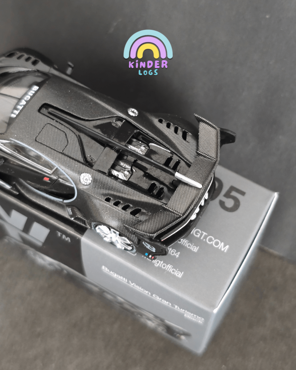 Mini GT Bugatti Vision Gran Turismo - Black (Open Box) - Kinder Logs