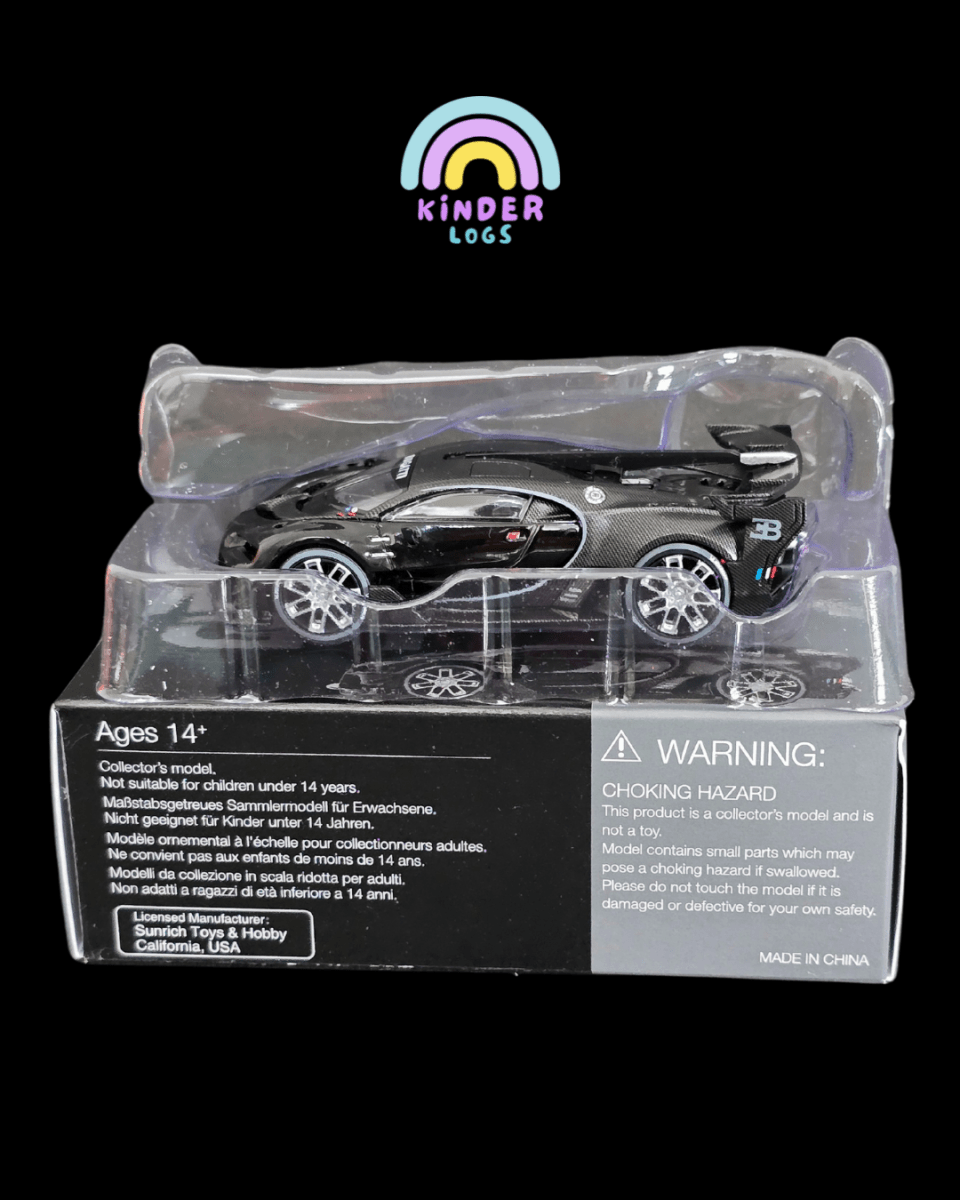 Mini GT Bugatti Vision Gran Turismo - Black (Open Box) - Kinder Logs