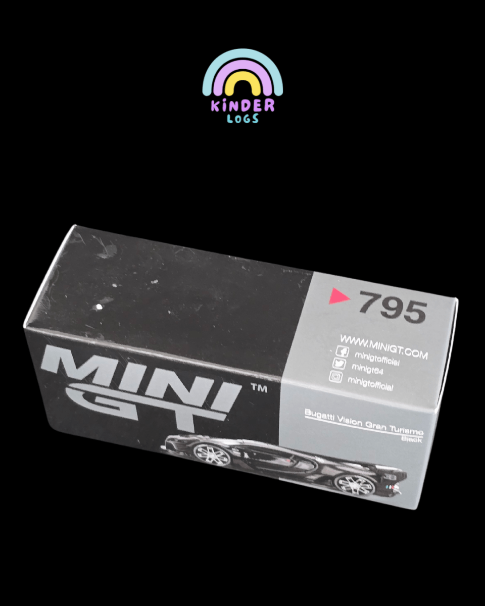 Mini GT Bugatti Vision Gran Turismo - Black (Open Box) - Kinder Logs