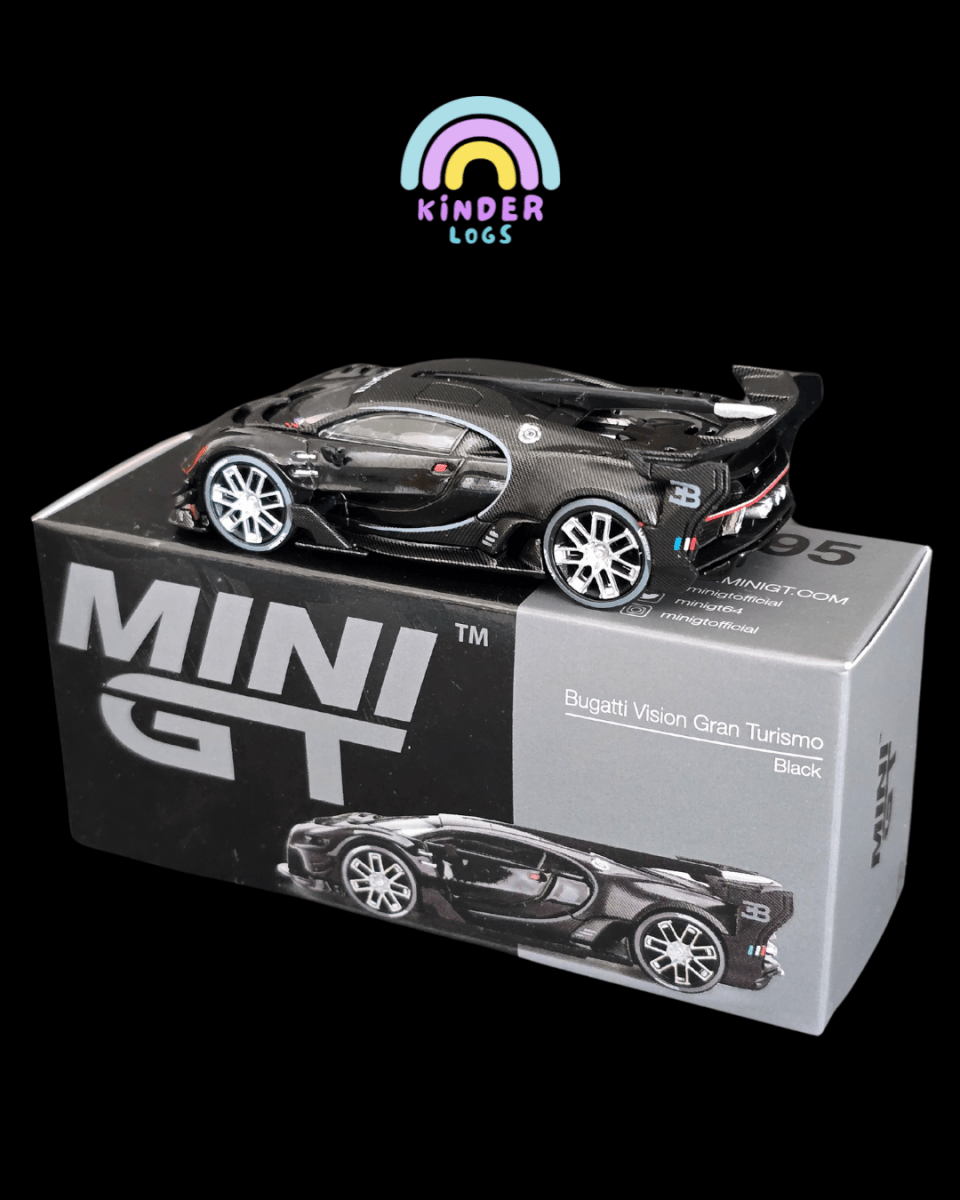 Mini GT Bugatti Vision Gran Turismo - Black (Open Box) - Kinder Logs