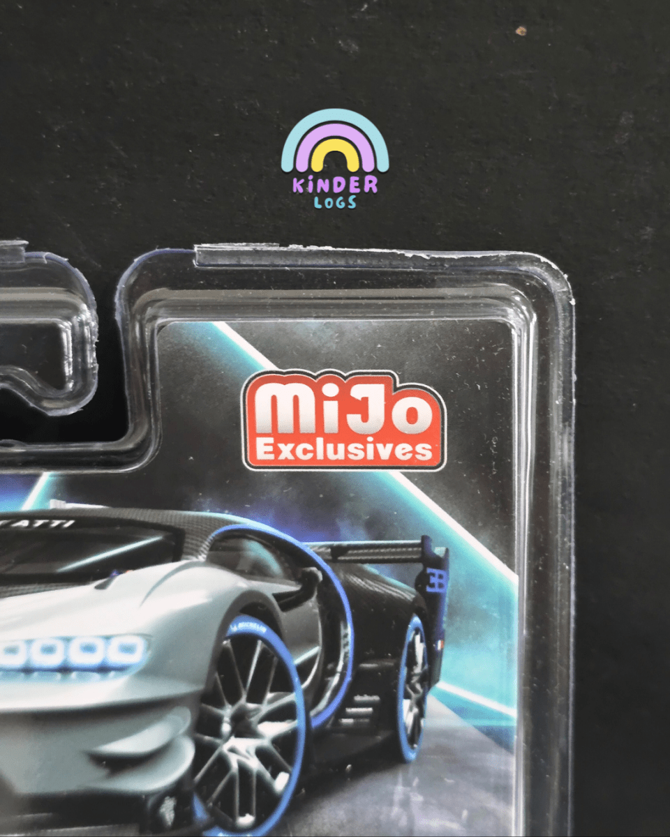 Mini GT Bugatti Vision Gran Turismo - Silver - Mijo Exclusives - Kinder Logs