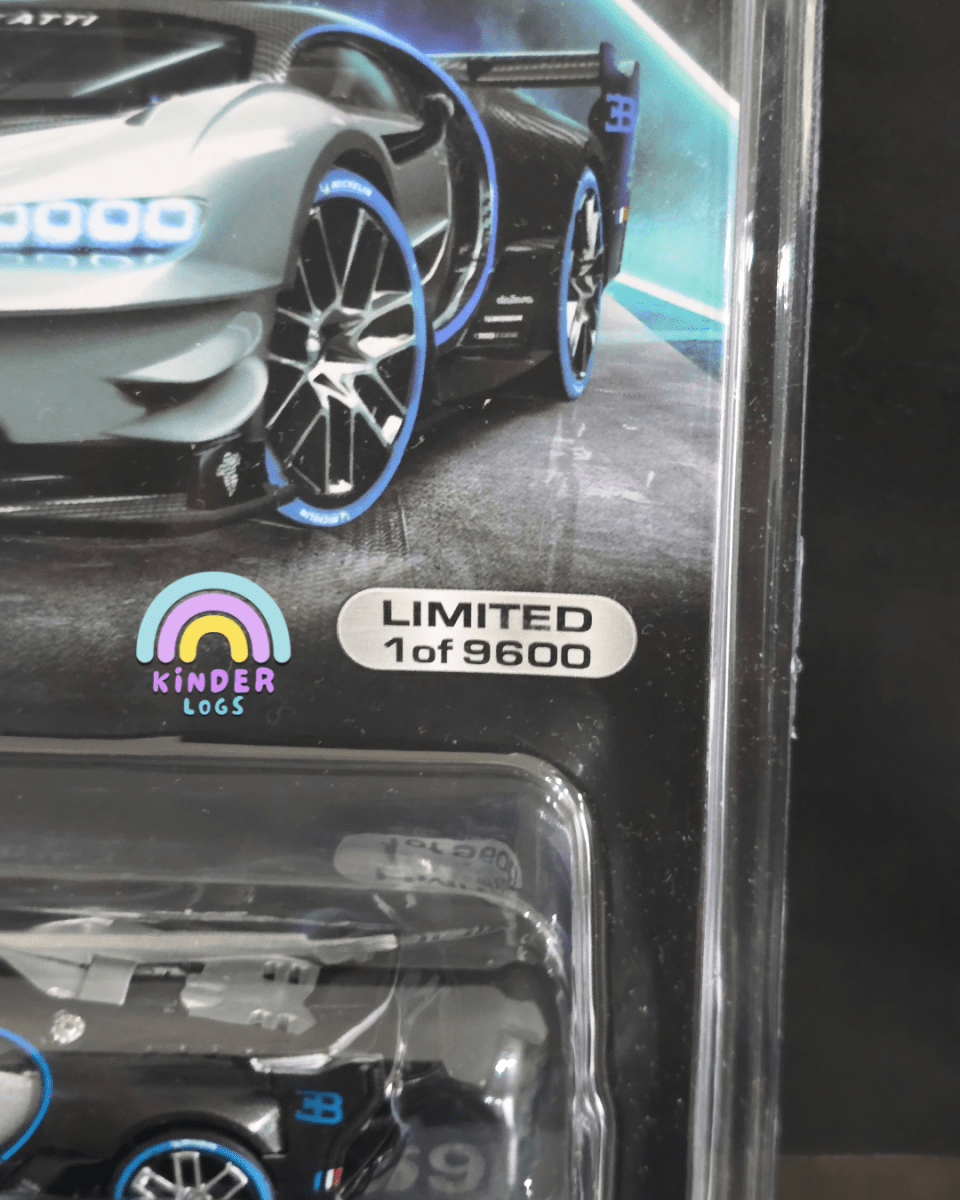 Mini GT Bugatti Vision Gran Turismo - Silver - Mijo Exclusives - Kinder Logs