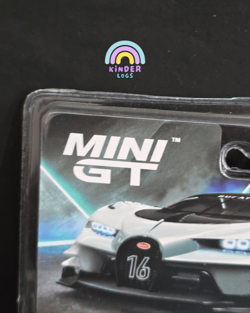 Mini GT Bugatti Vision Gran Turismo - Silver - Mijo Exclusives - Kinder Logs