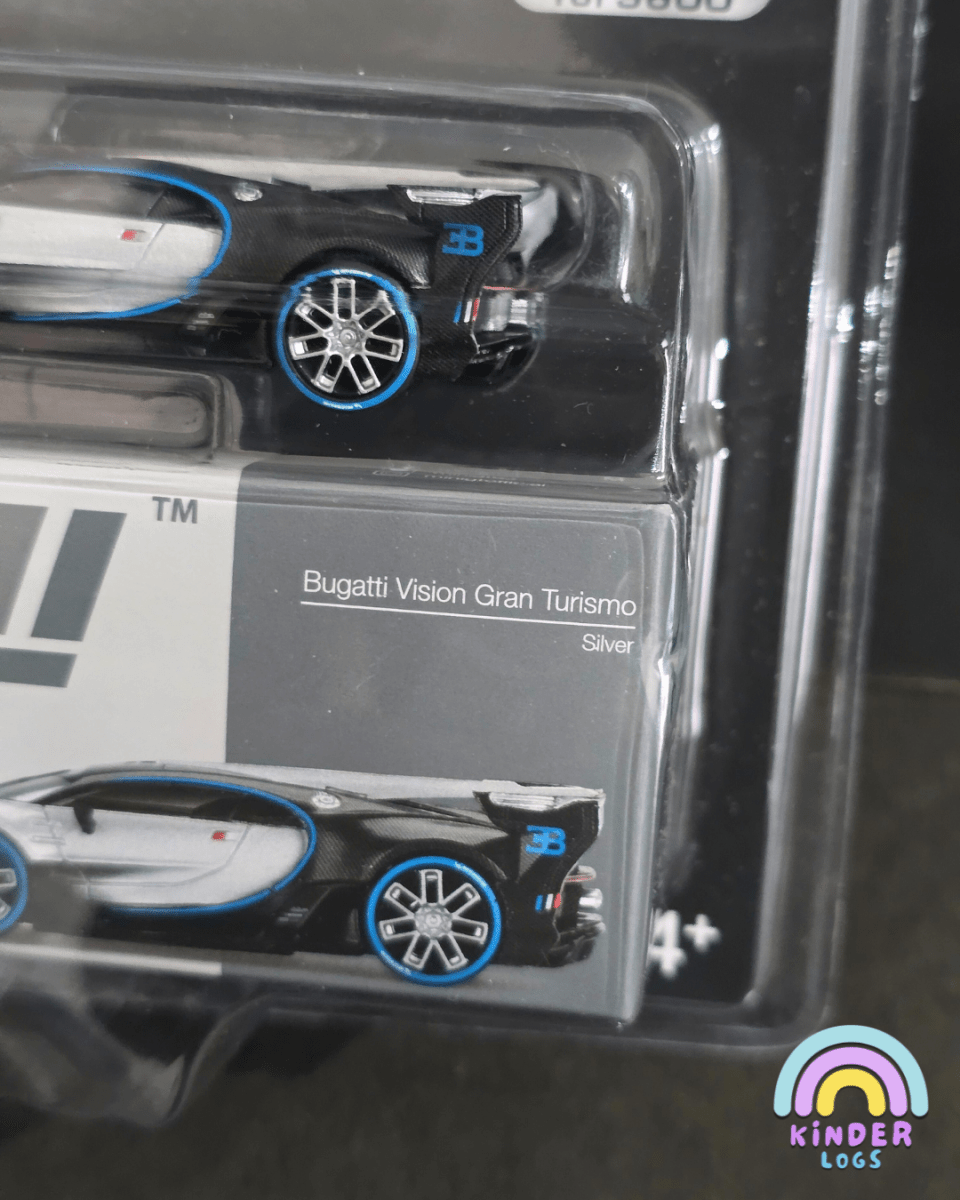 Mini GT Bugatti Vision Gran Turismo - Silver - Mijo Exclusives - Kinder Logs